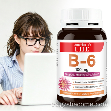 Shecome Vitamina B6 Cápsulas Sistema Nervioso Salud Del Corazón
